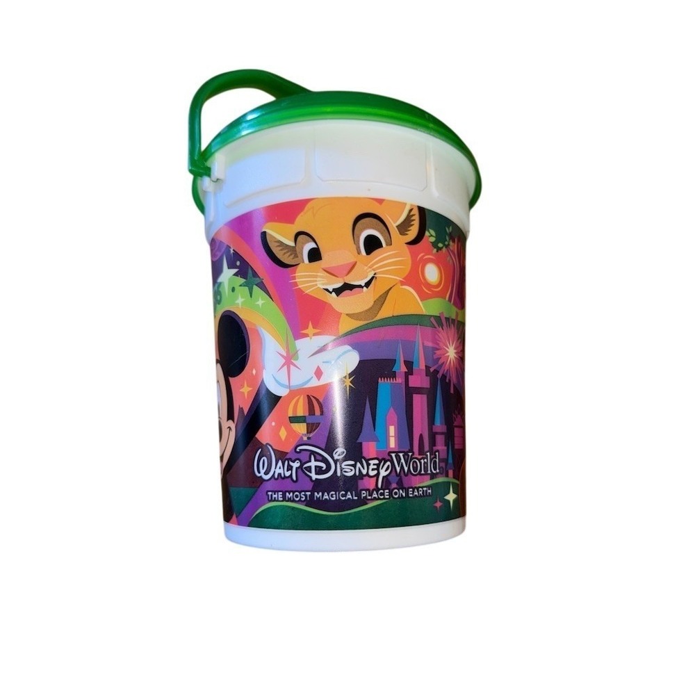Walt Disney World Park Icons Popcorn Bucket Translucent Green Mickey Lid